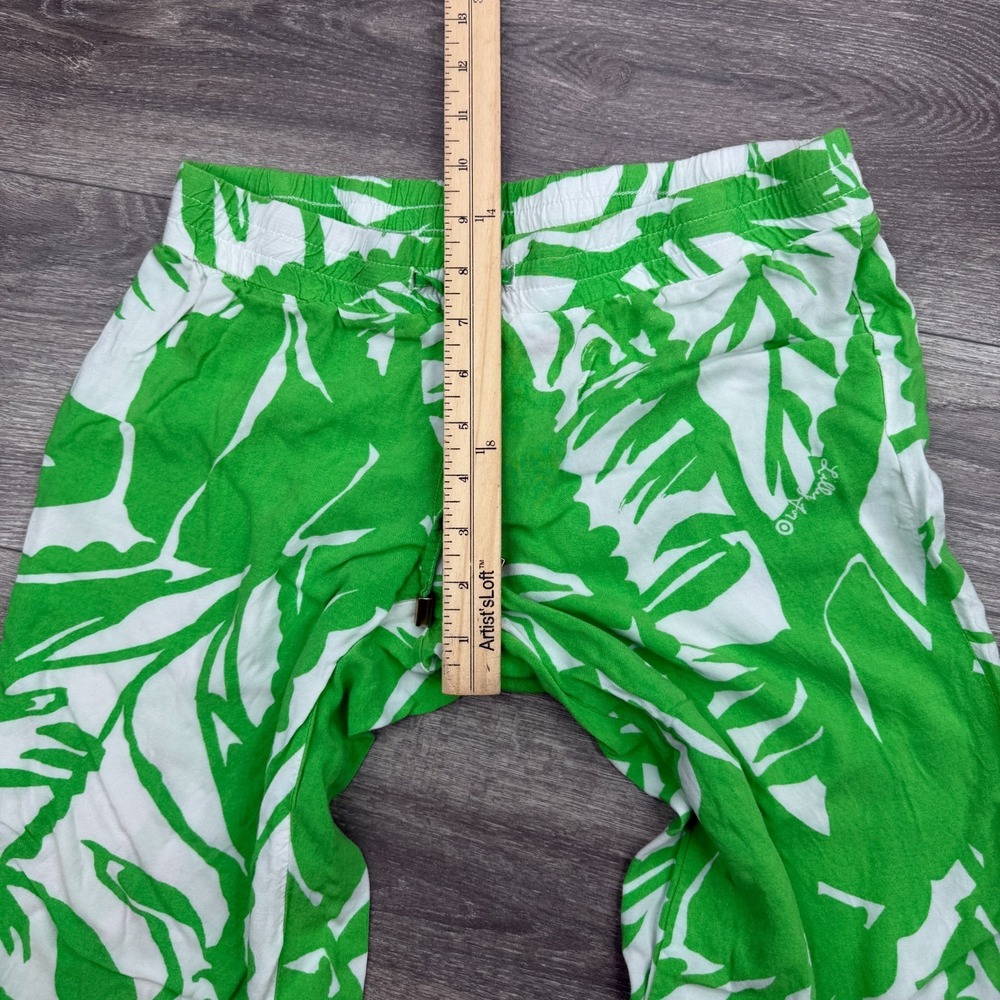 Lily Pulitzer X Target Palazzo Pants Womens XS Green White Palm Tree Tropical - Picture 12 of 16